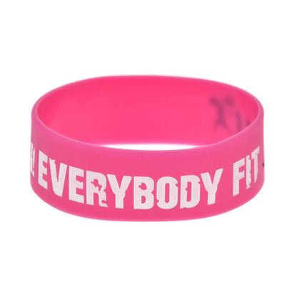 Everybody Fit No Pain No Gain Silicone Bracelet 1 Inch Sports Wrist Band