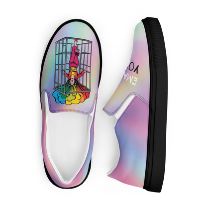 Emancipate Yourself slip-on canvas shoes