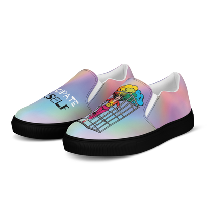 Emancipate Yourself slip-on canvas shoes