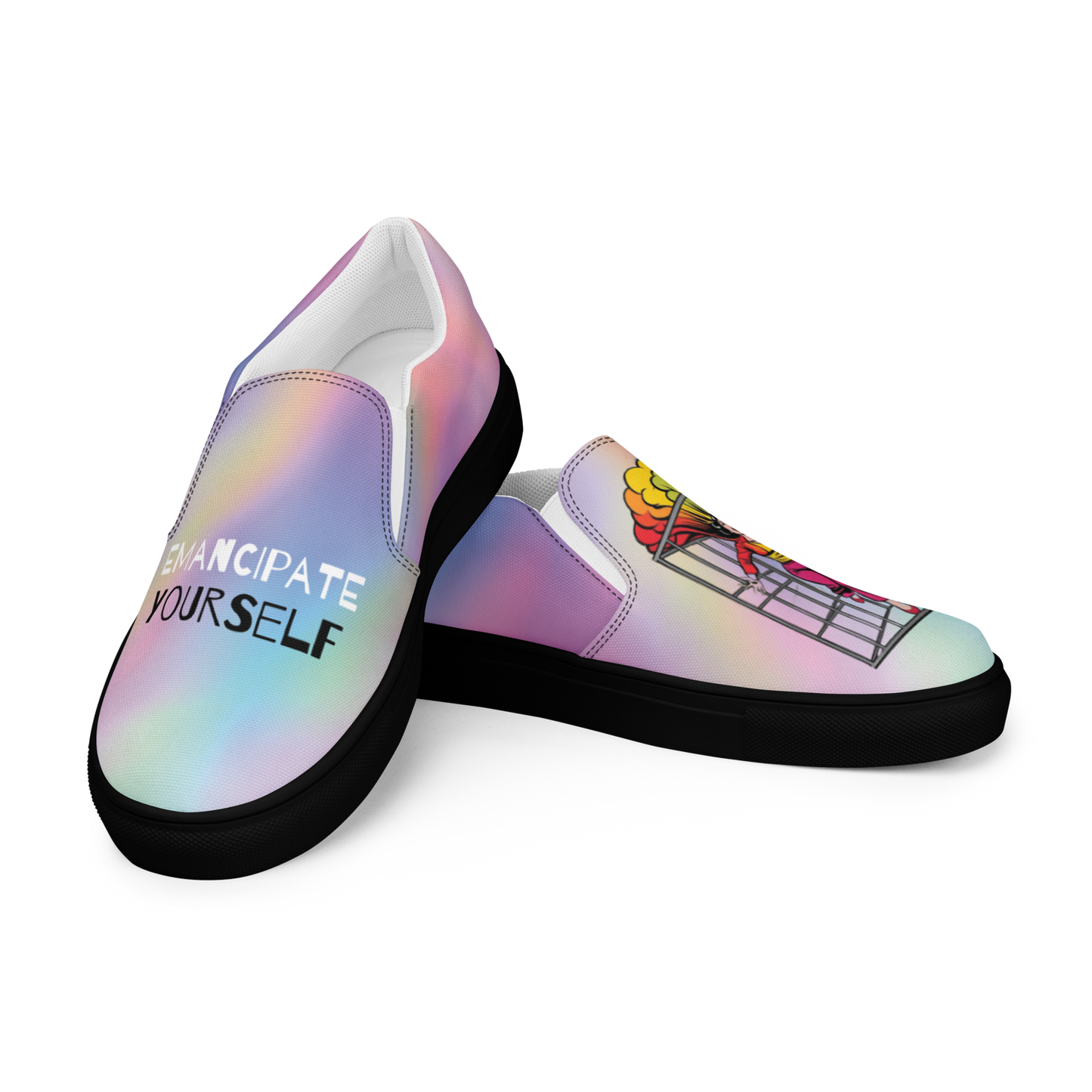 Emancipate Yourself slip-on canvas shoes