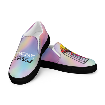 Emancipate Yourself slip-on canvas shoes