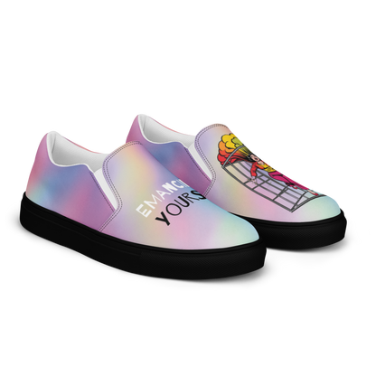 Emancipate Yourself slip-on canvas shoes